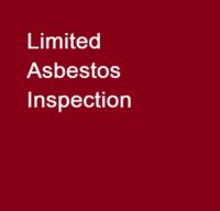 Limited asbestos inspection of one homogeneous area by an Illinois Department of Public Health licensed asbestos building inspector.